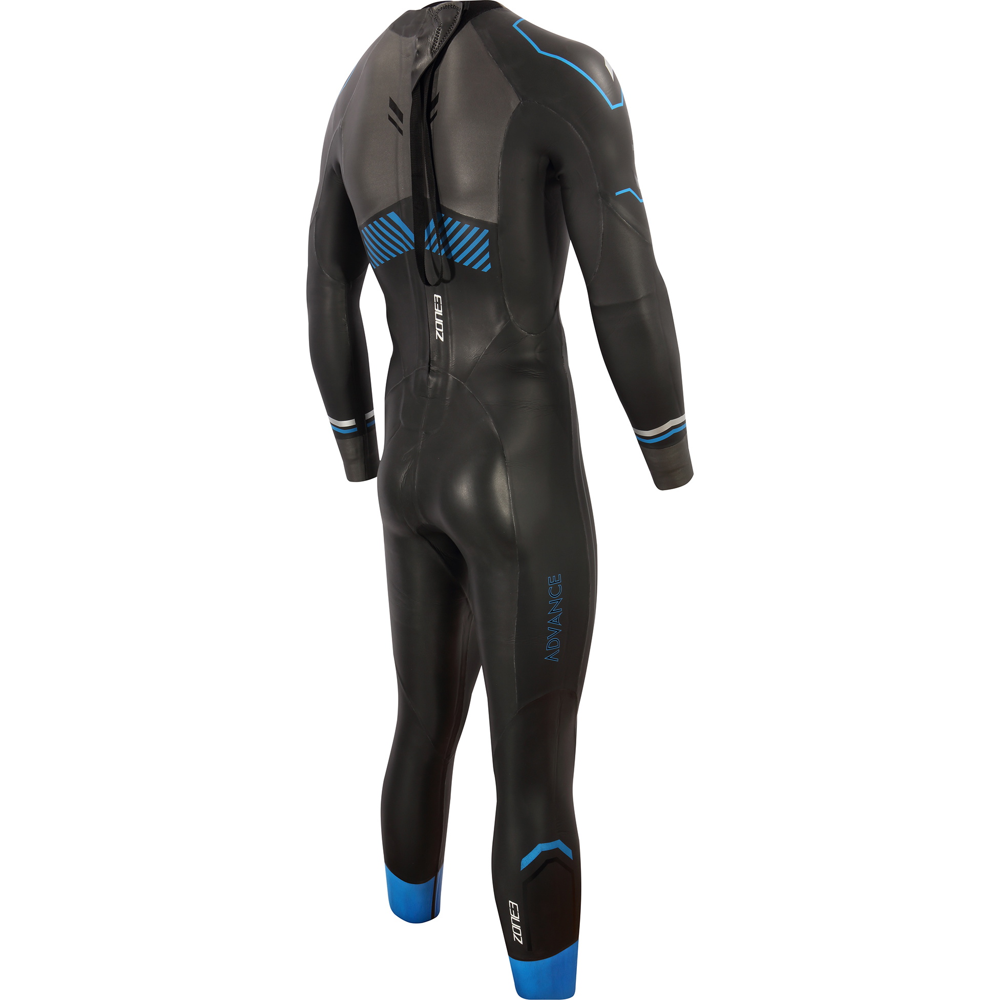 2026 Zone3 Mens Advance Swim Wetsuit WS21MADV - Black / Blue